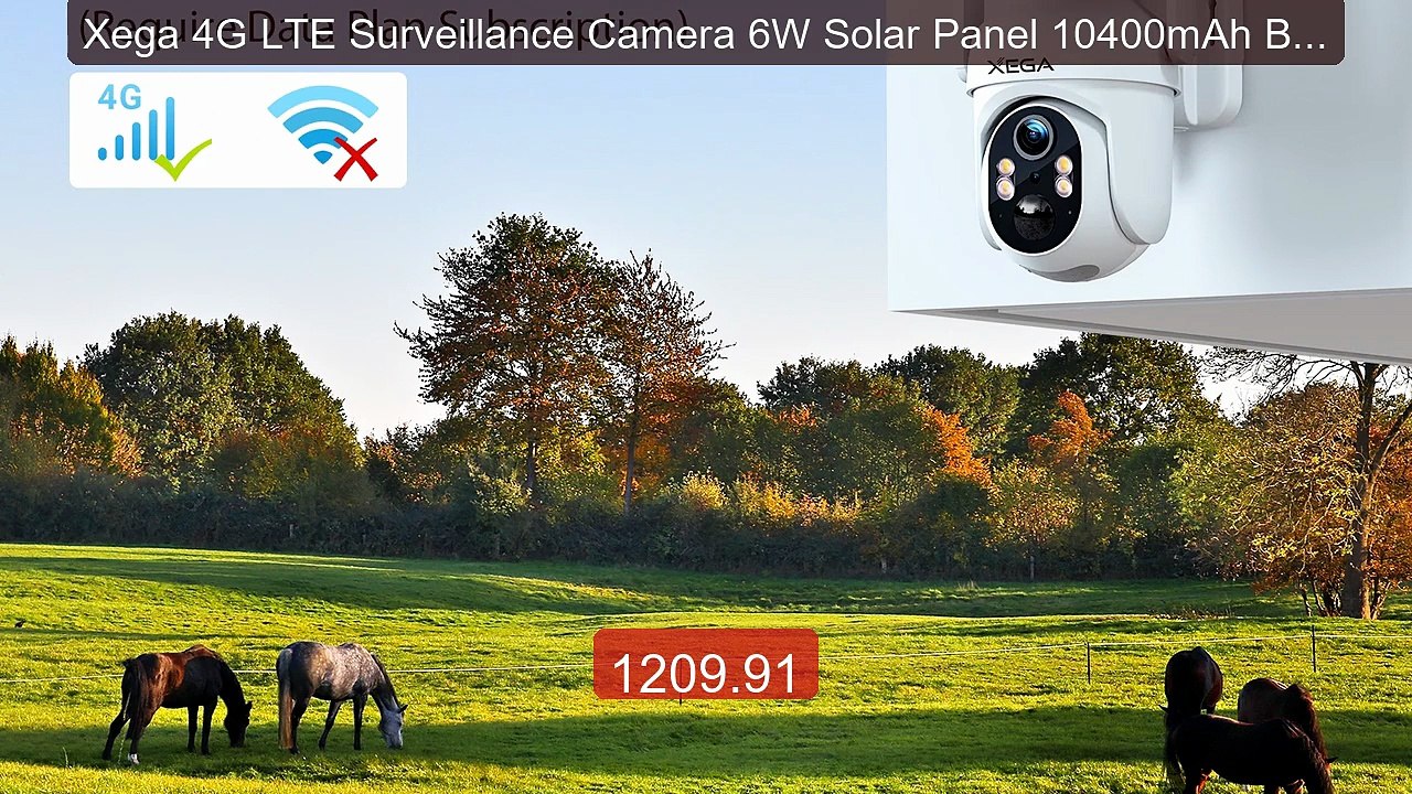 Xega 4G LTE Surveillance Camera 6W Solar Panel 10400mAh Bat... -- Top Pick 2026 | Unbeatable Price!
