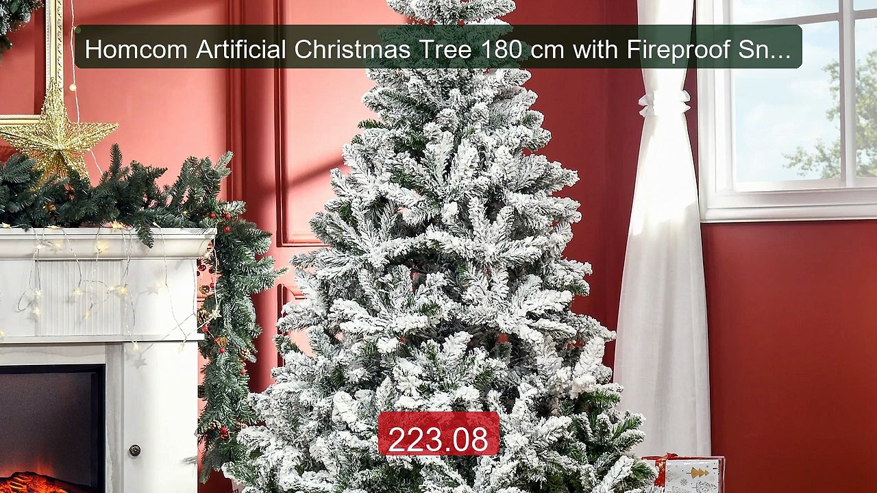 Homcom Artificial Christmas Tree 180 cm with Fireproof Snow... -- Top Pick 2026 | Unbeatable Price!