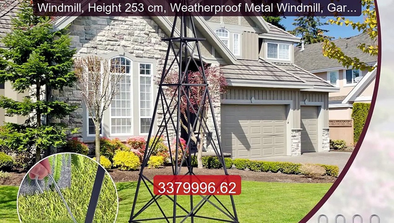 Windmill, Height 253 cm, Weatherproof Metal Windmill, Garden D... -- Hot Deal 2026 | Limited Offer!