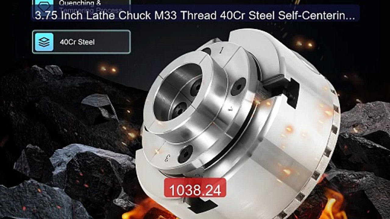 3.75 Inch Lathe Chuck M33 Thread 40Cr Steel Self-Centering Hig... -- Hot Deal 2026 | Limited Offer!