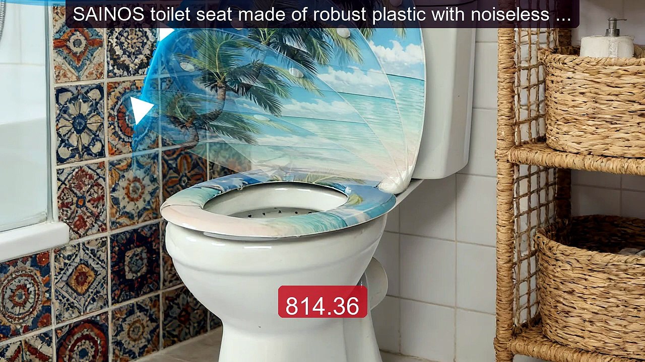 SAINOS toilet seat made of robust plastic with noiseless autom... -- Hot Deal 2026 | Limited Offer!