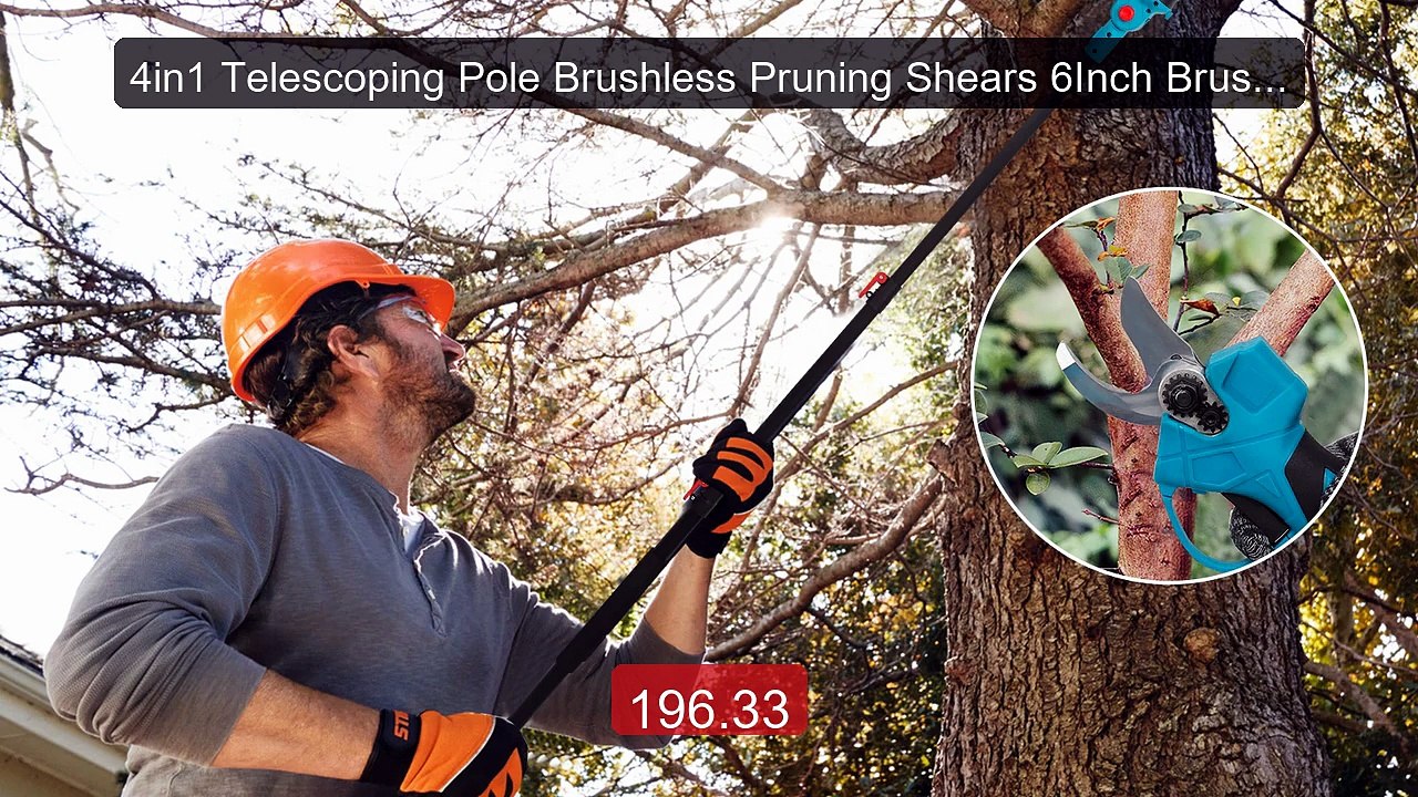 4in1 Telescoping Pole Brushless Pruning Shears 6Inch Brushed E... -- Best Buy 2026 | Great Quality!