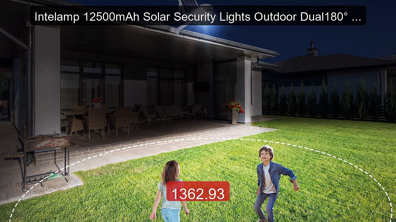 Intelamp 12500mAh Solar Security Lights Outdoor Dual180° Motio... -- Hot Deal 2026 | Limited Offer!