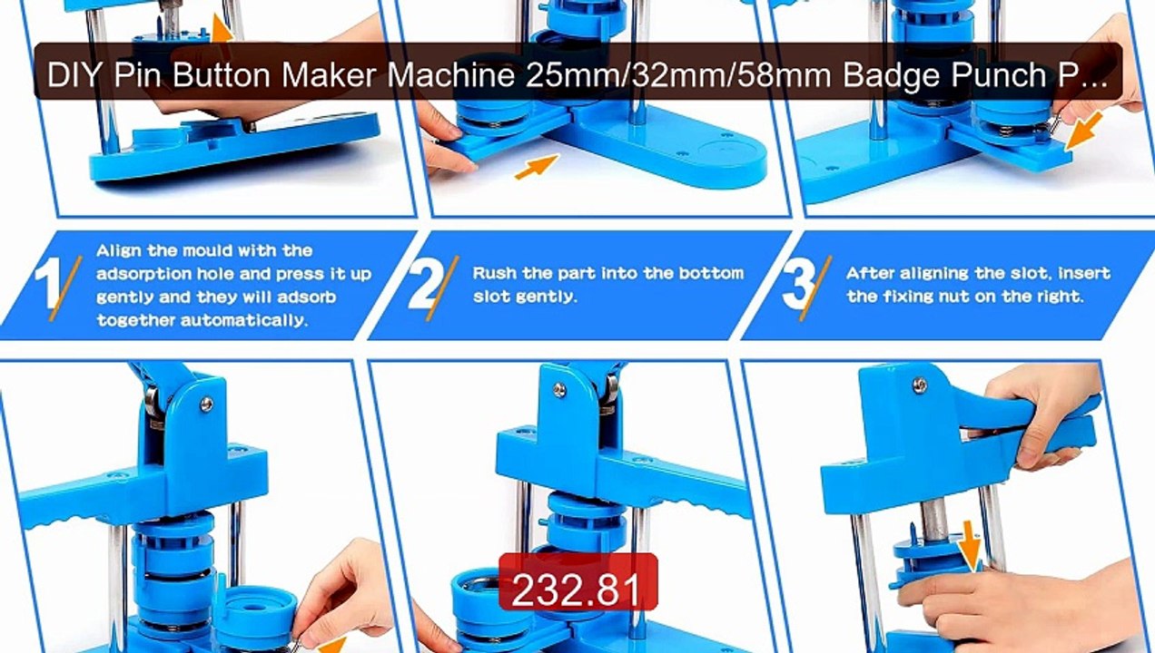 DIY Pin Button Maker Machine 25mm/32mm/58mm Badge Punch Press ... -- Best Buy 2026 | Great Quality!
