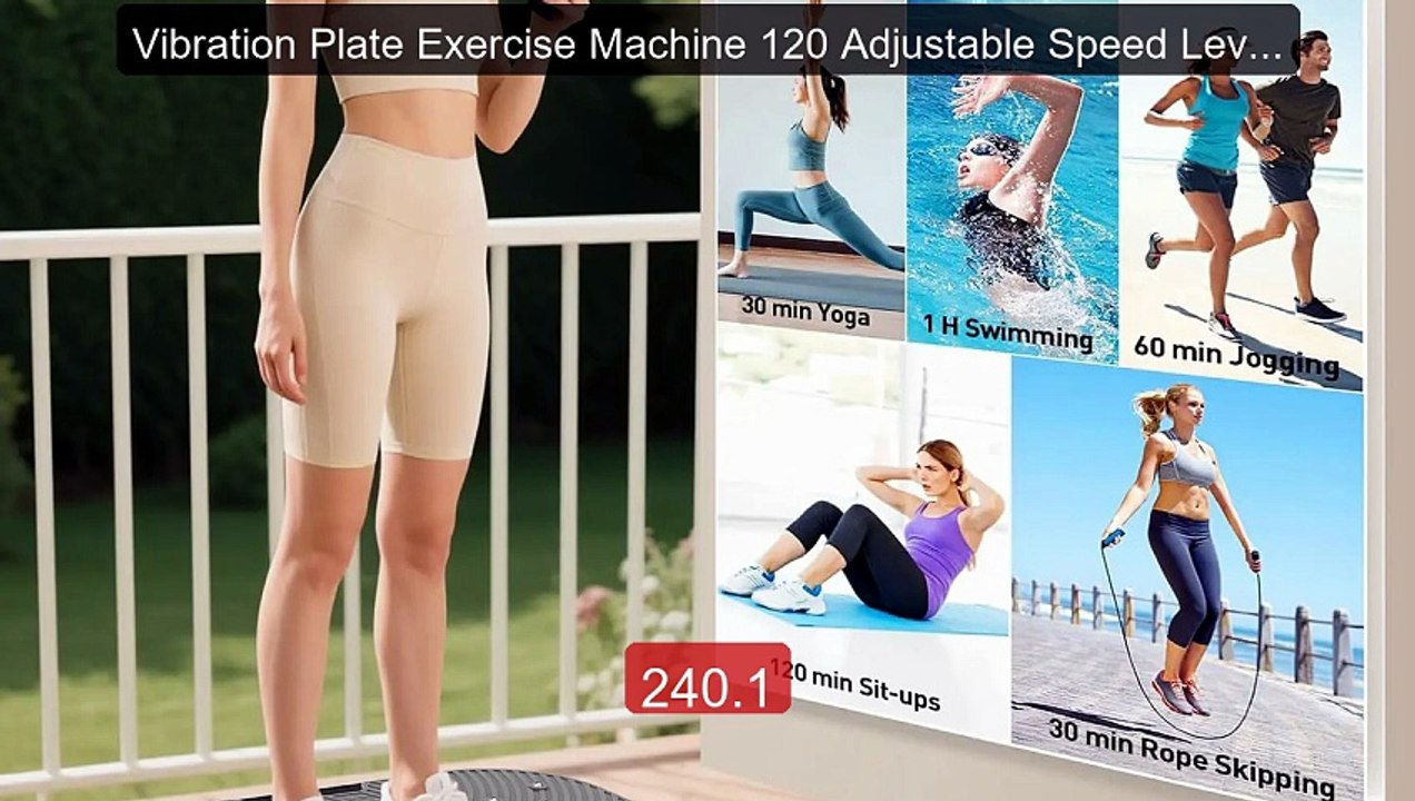 Vibration Plate Exercise Machine 120 Adjustable Speed Levels ... -- Amazing Value 2026 | Must Have!