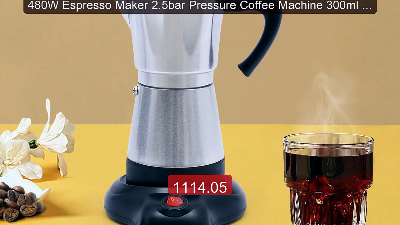 480W Espresso Maker 2.5bar Pressure Coffee Machine 300ml Capac... -- Hot Deal 2026 | Limited Offer!