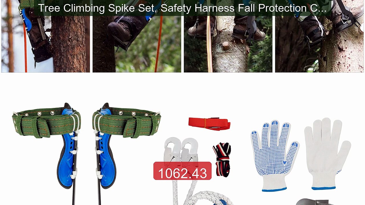 Tree Climbing Spike Set, Safety Harness Fall Protection Climbi... -- Hot Deal 2026 | Limited Offer!