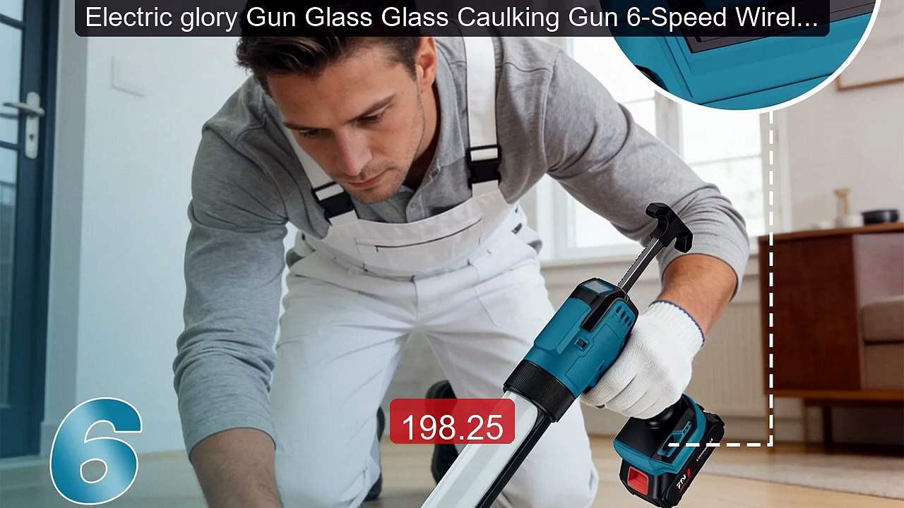 Electric glory Gun Glass Glass Caulking Gun 6-Speed Wireless ... -- Amazing Value 2026 | Must Have!
