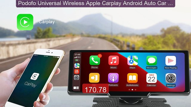 Podofo Universal Wireless Apple Carplay Android Auto Car Moni... Amazing Value 2026 | Must Have!