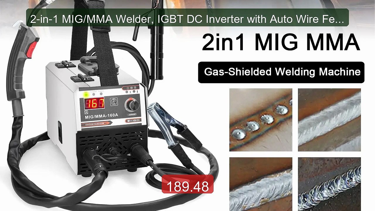 2-in-1 MIG/MMA Welder, IGBT DC Inverter with Auto Wire Feed & ... -- Best Buy 2026 | Great Quality!