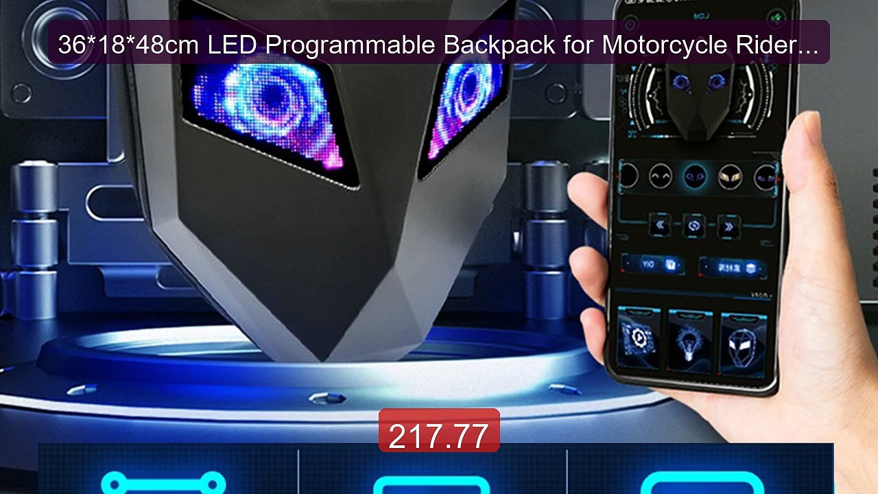 36*18*48cm LED Programmable Backpack for Motorcycle Riders Wat... -- Hot Deal 2026 | Limited Offer!