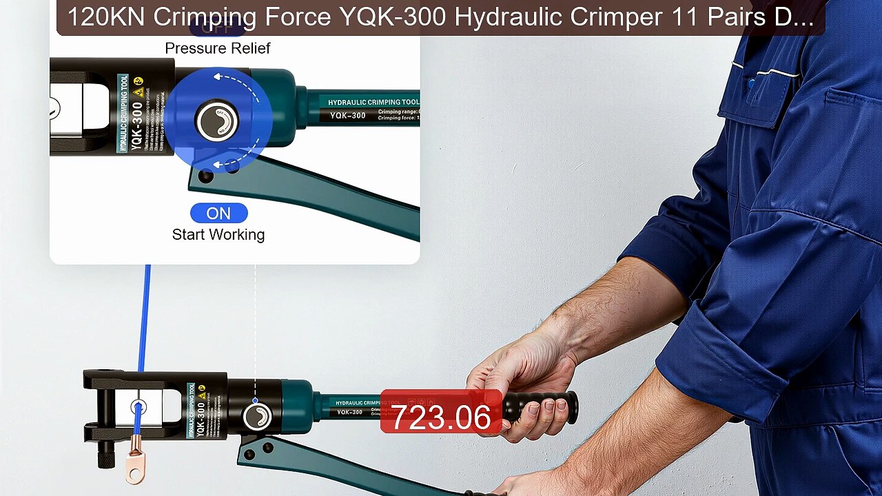 120KN Crimping Force YQK-300 Hydraulic Crimper 11 Pairs Dies ... -- Amazing Value 2026 | Must Have!