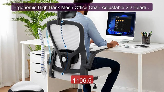 Ergonomic High Back Mesh Office Chair Adjustable 2D Headrest L... Hot Deal 2026 | Limited Offer!