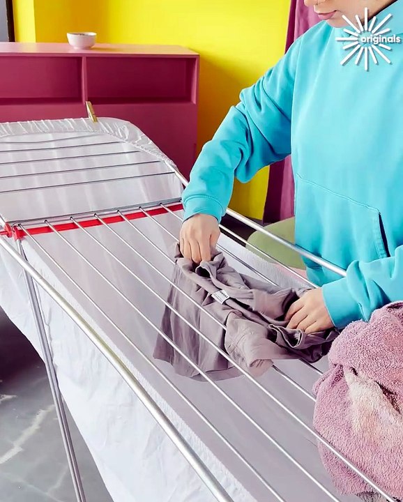Space saving bedding drying tips👌