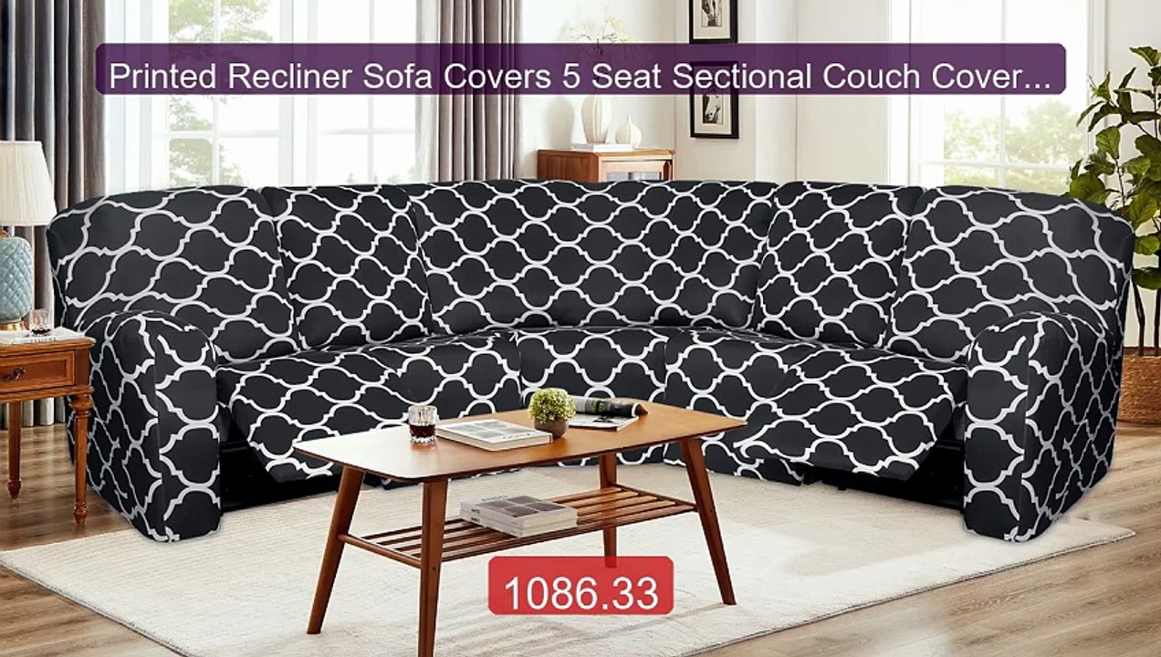 Printed Recliner Sofa Covers 5 Seat Sectional Couch Covers Mil... -- Hot Deal 2026 | Limited Offer!