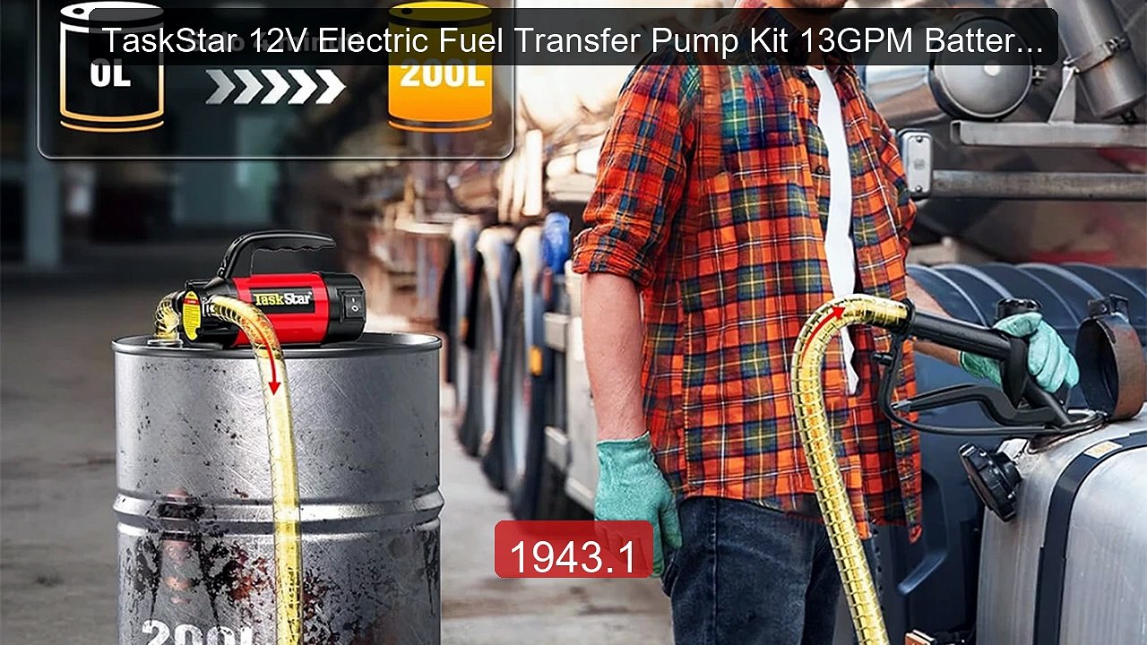TaskStar 12V Electric Fuel Transfer Pump Kit 13GPM Battery Diesel T... -- Top Rated 2026 | Buy Now!