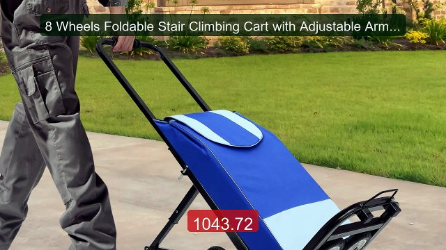 8 Wheels Foldable Stair Climbing Cart with Adjustable Armre... Top Pick 2026 | Unbeatable Price!