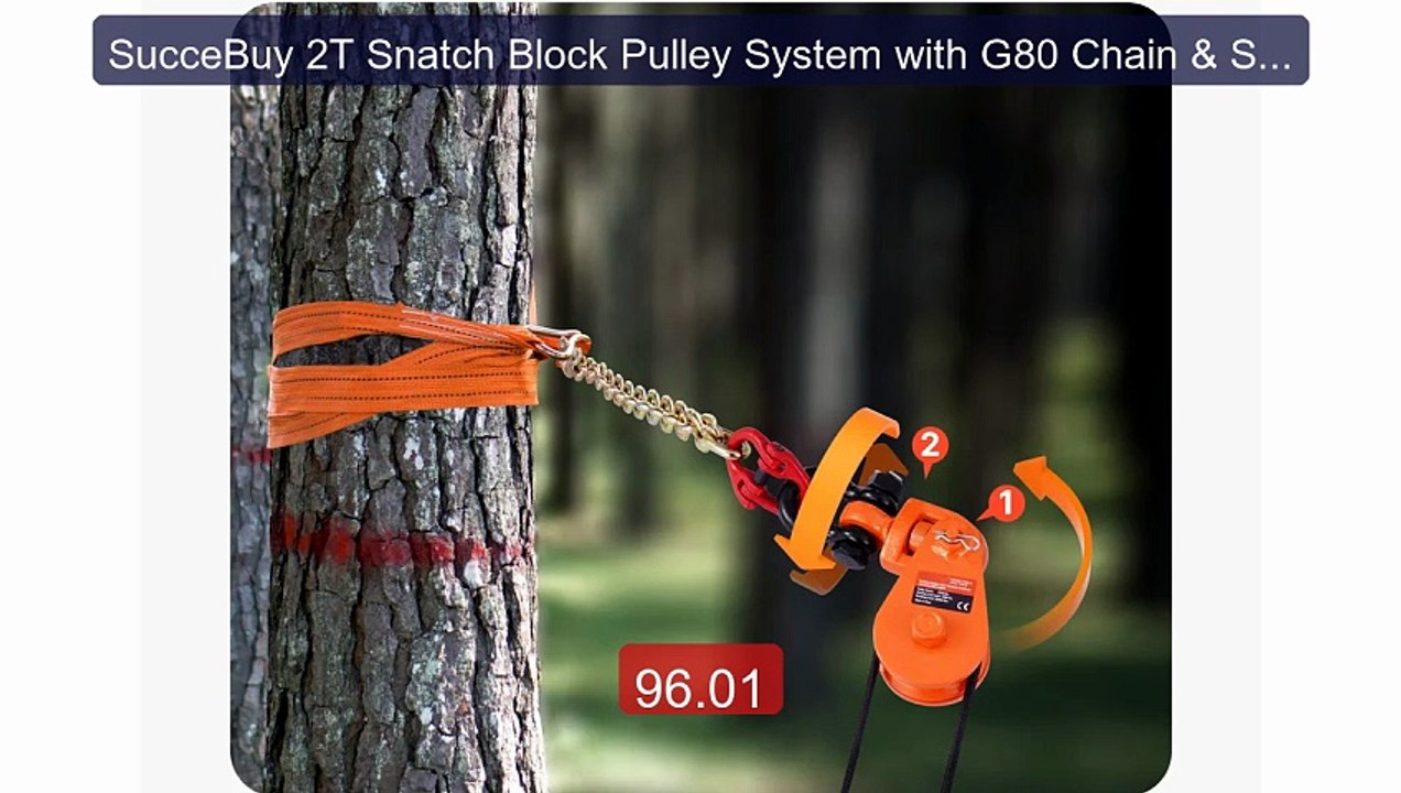 SucceBuy 2T Snatch Block Pulley System with G80 Chain & Swive... -- Amazing Value 2026 | Must Have!