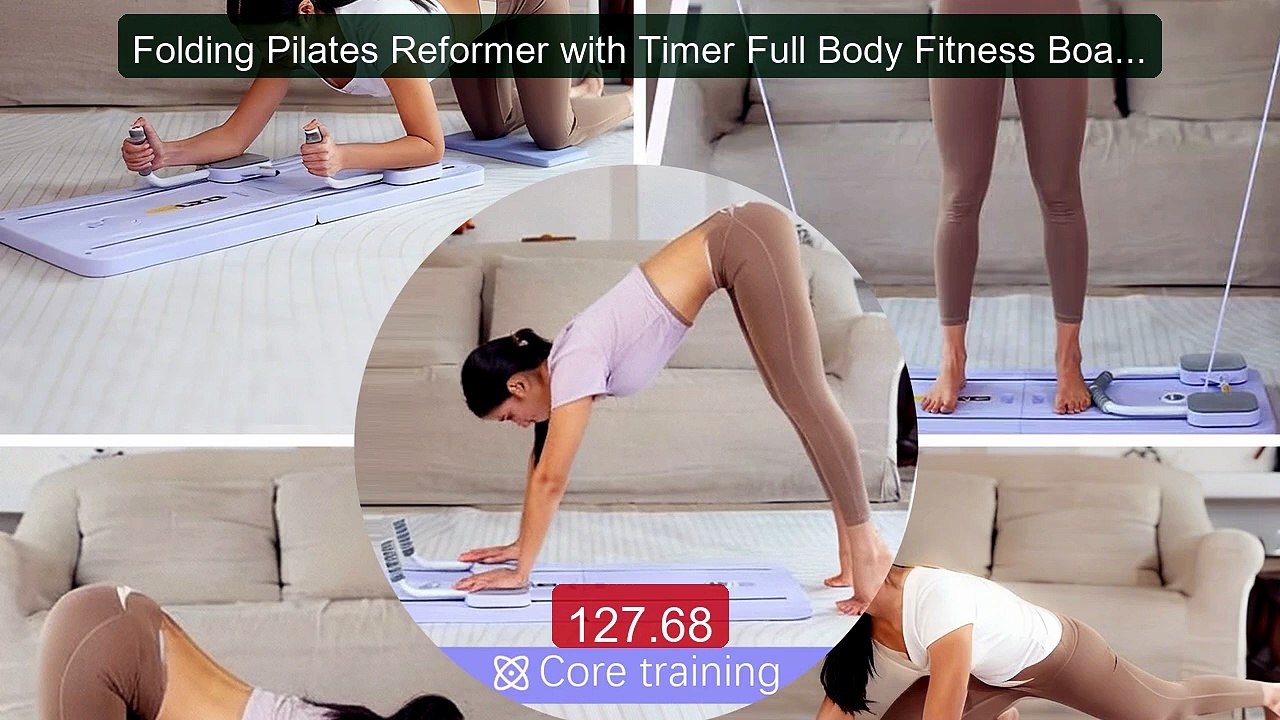 Folding Pilates Reformer with Timer Full Body Fitness Board A... -- Amazing Value 2026 | Must Have!
