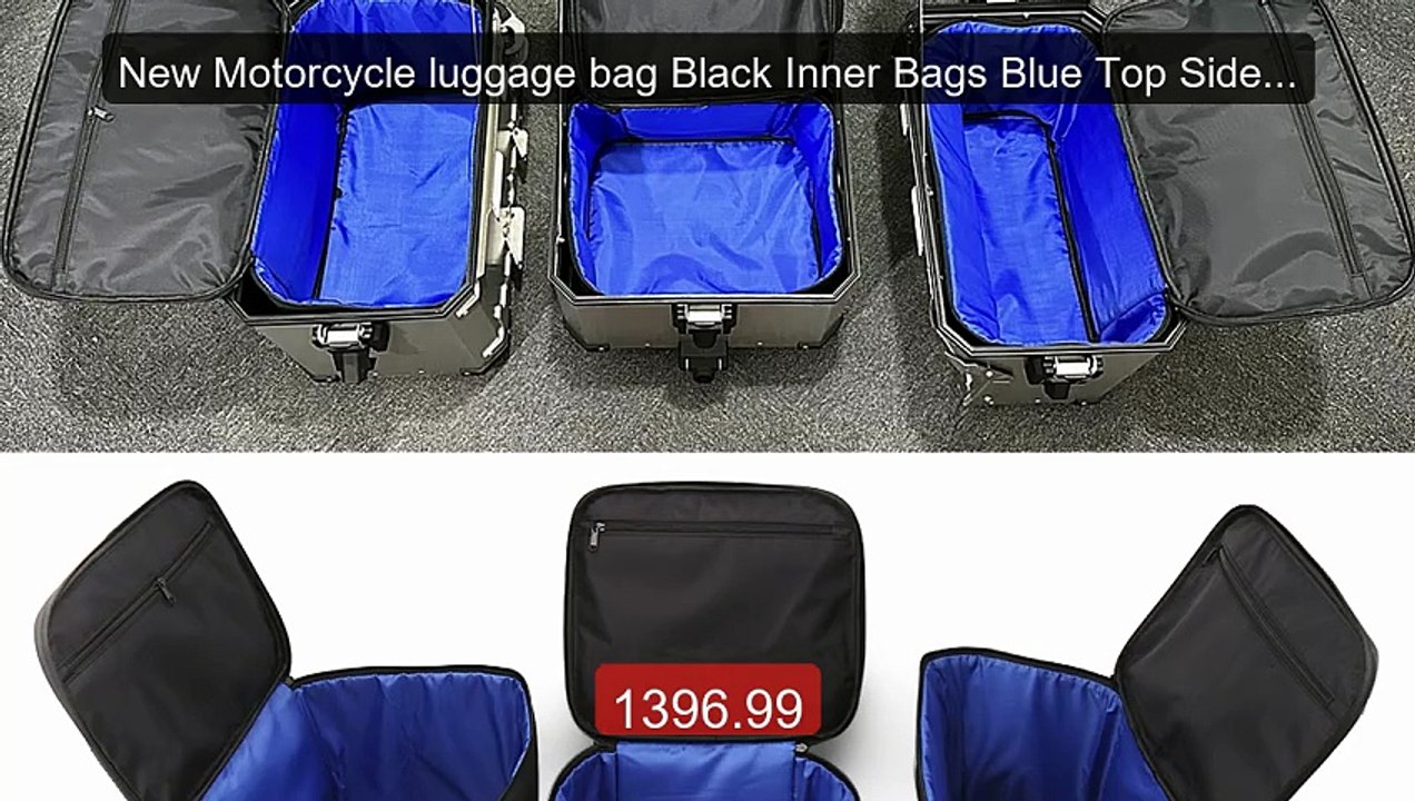 New Motorcycle luggage bag Black Inner Bags Blue Top Side Case... -- Hot Deal 2026 | Limited Offer!