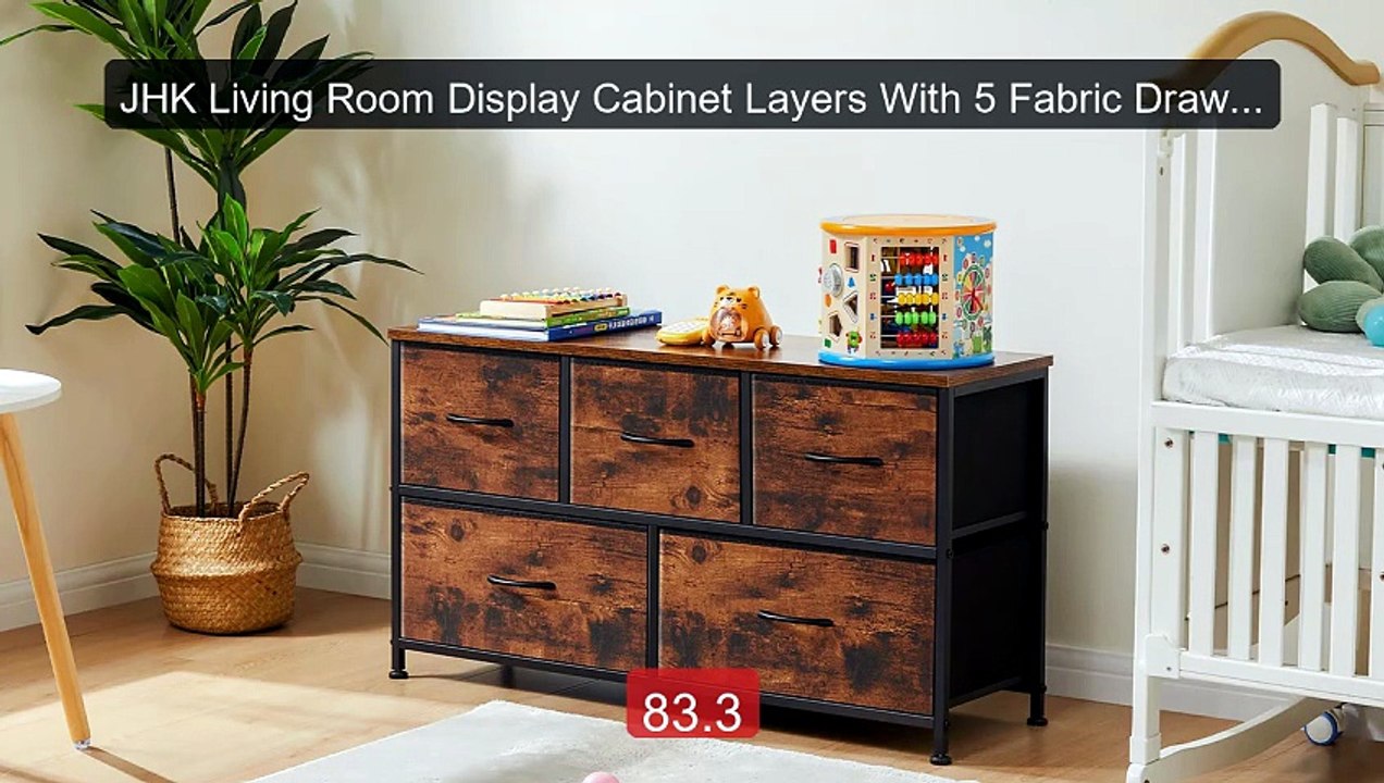 JHK Living Room Display Cabinet Layers With 5 Fabric Drawers W... -- Best Buy 2026 | Great Quality!