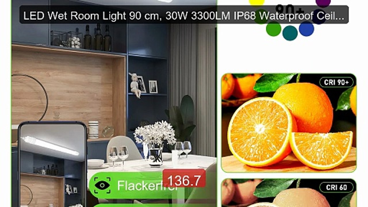 LED Wet Room Light 90 cm, 30W 3300LM IP68 Waterproof Ceilin... -- Top Pick 2026 | Unbeatable Price!