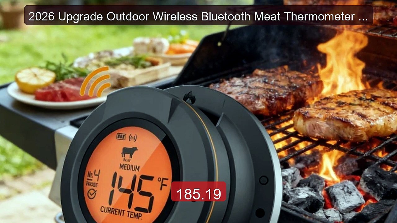 2026 Upgrade Outdoor Wireless Bluetooth Meat Thermometer Digital Co... -- Top Rated 2026 | Buy Now!