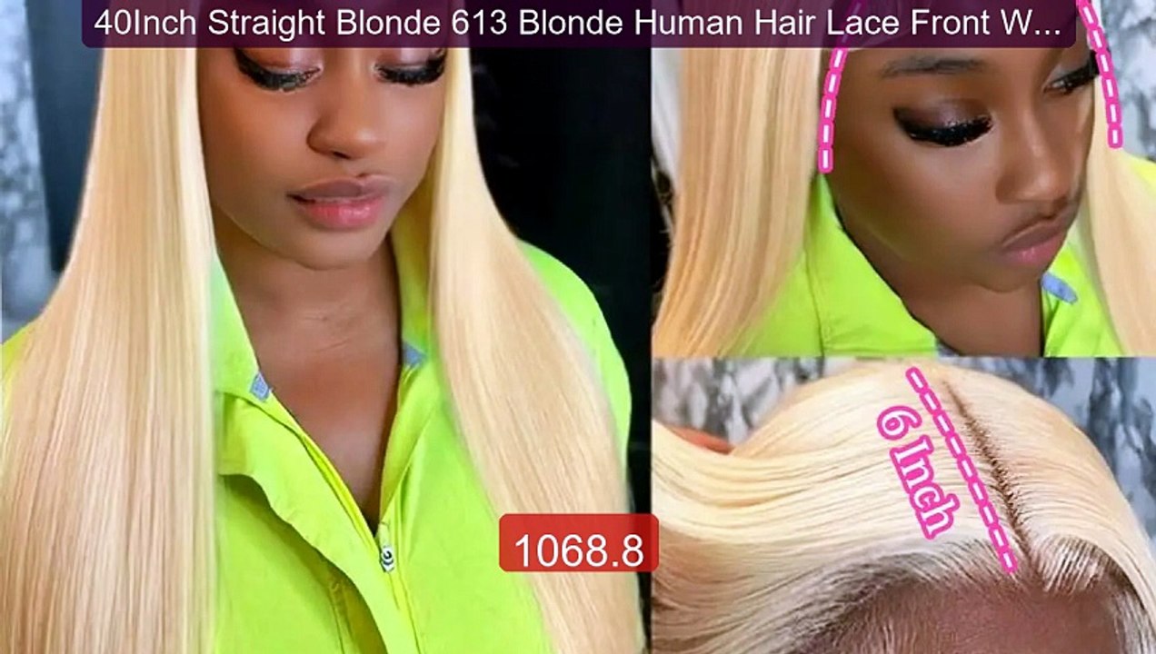 40Inch Straight Blonde 613 Blonde Human Hair Lace Front Wig 13x6 Tr... -- Top Rated 2026 | Buy Now!