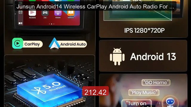 Junsun Android14 Wireless CarPlay Android Auto Radio For Fiat Gran... Best Deal 2026 | Shop Now!