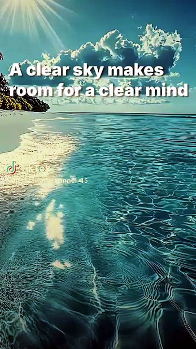 A clear sky makes room for a clear mind