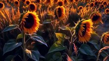 The Sleeping Sunflower Sea | AI Fantasy Short Film