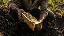 🌾💰 One field. One discovery. Endless possibilities. Imagine finding hidden gold while working the land_ #HiddenGold #Farming #Adventure #TreasureHunt
