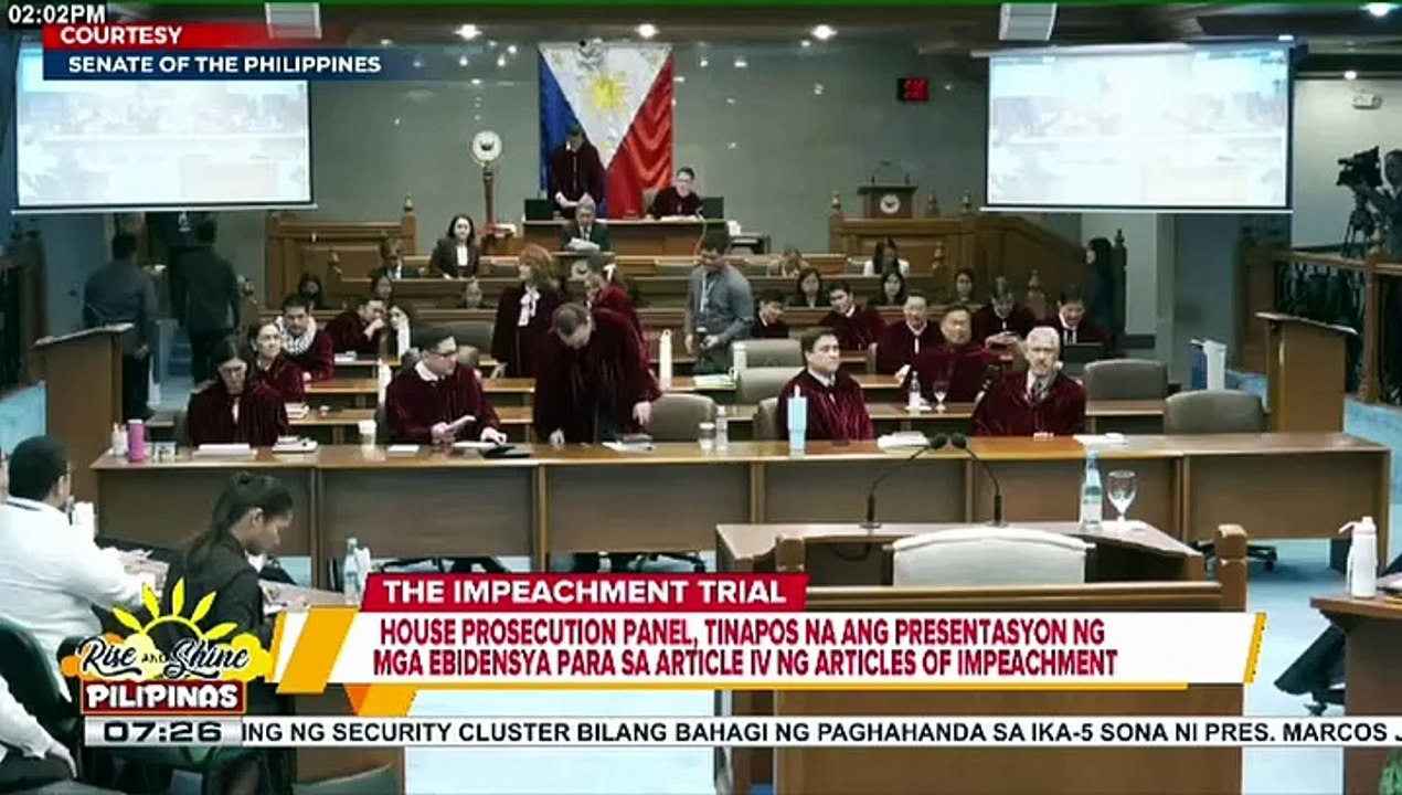 House Prosecution Panel, tinapos na ang presentasyon ng mga ebidensya para sa Article IV ng Articles of Impeachment