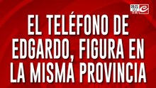 El teléfono de Edgardo, figura en la misma provincia