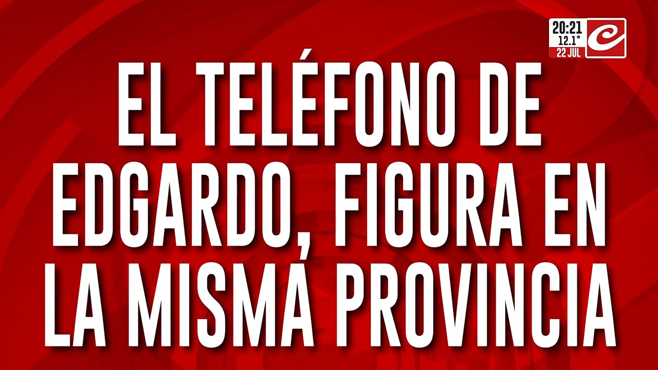 El teléfono de Edgardo, figura en la misma provincia