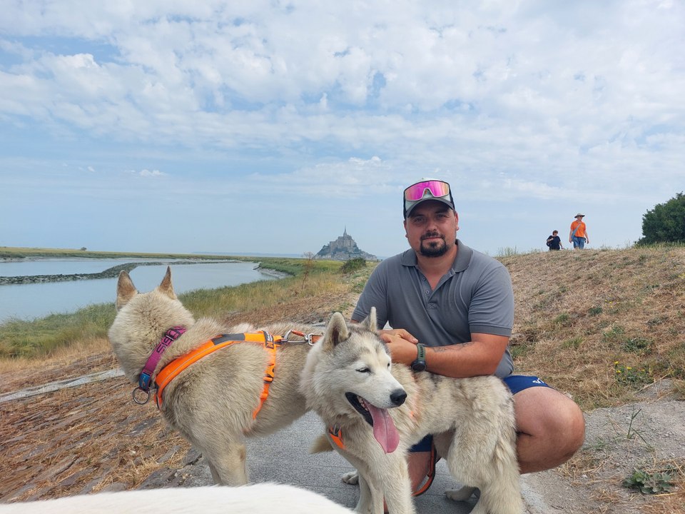 Une nouvelle activité autour du Mont Saint-Michel : la cani-randonnée