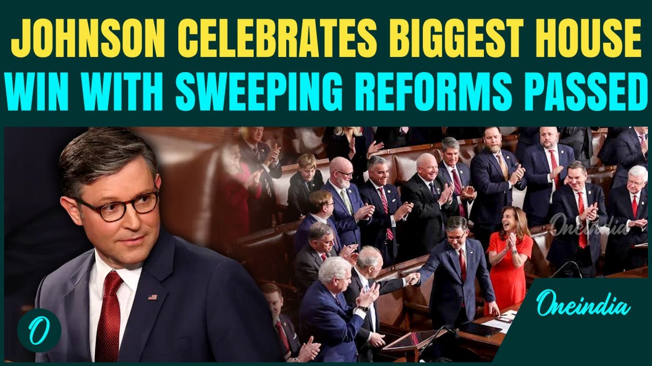 Johnson Hails Historic House Victory As Stock Trading Ban, NDAA And Budget Pass | Watch