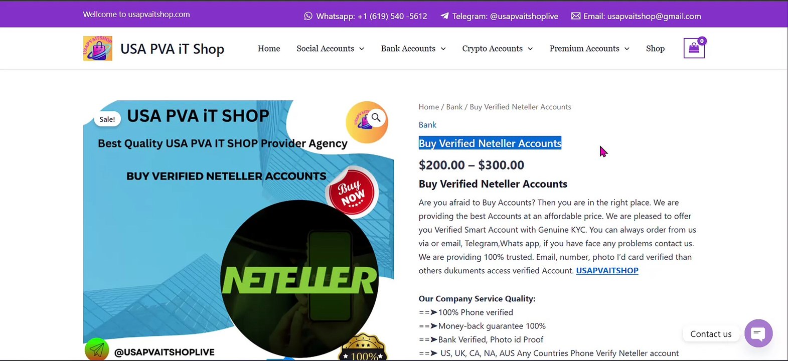 The Best Site To Buy Verified Neteller Accounts in Online