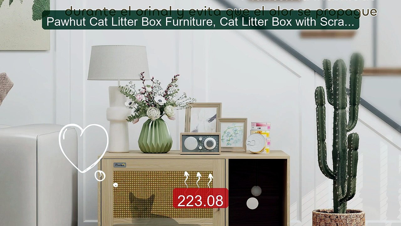 Pawhut Cat Litter Box Furniture, Cat Litter Box with Scratchin... -- Best Buy 2026 | Great Quality!