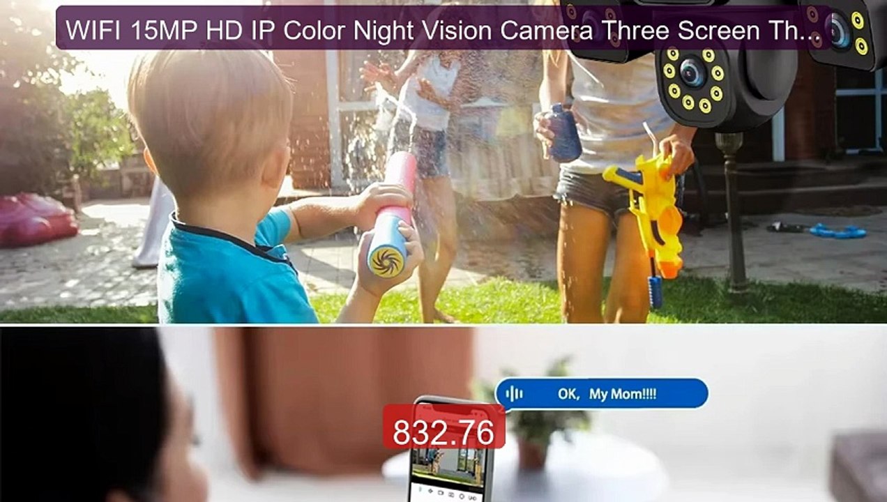 WIFI 15MP HD IP Color Night Vision Camera Three Screen Thre... -- Top Pick 2026 | Unbeatable Price!