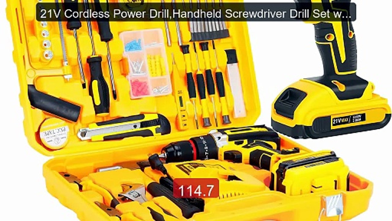 21V Cordless Power Drill,Handheld Screwdriver Drill Set with ... -- Amazing Value 2026 | Must Have!