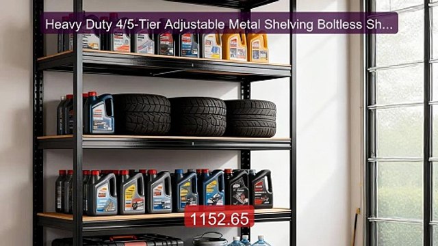 Heavy Duty 4/5-Tier Adjustable Metal Shelving Boltless Shelf Easy ... Best Deal 2026 | Shop Now!