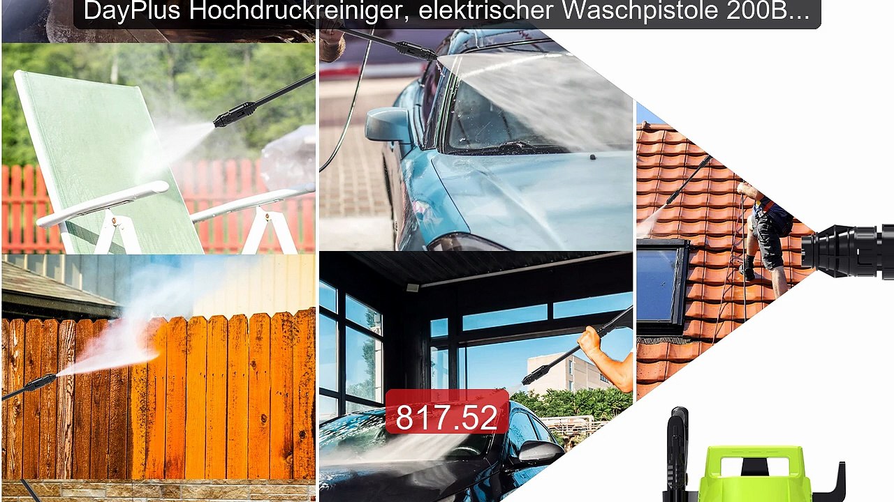 DayPlus Hochdruckreiniger, elektrischer Waschpistole 200Bar/3000PSI... -- Top Rated 2026 | Buy Now!