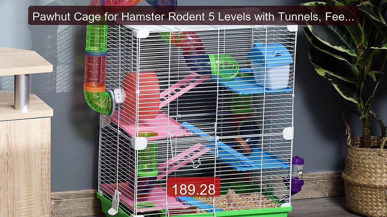 Pawhut Cage for Hamster Rodent 5 Levels with Tunnels, Feeder, Whee... -- Best Deal 2026 | Shop Now!
