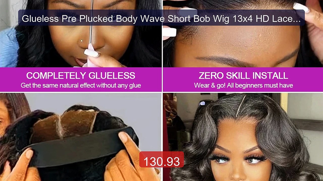 Glueless Pre Plucked Body Wave Short Bob Wig 13x4 HD Lace Frontal 1... -- Top Rated 2026 | Buy Now!