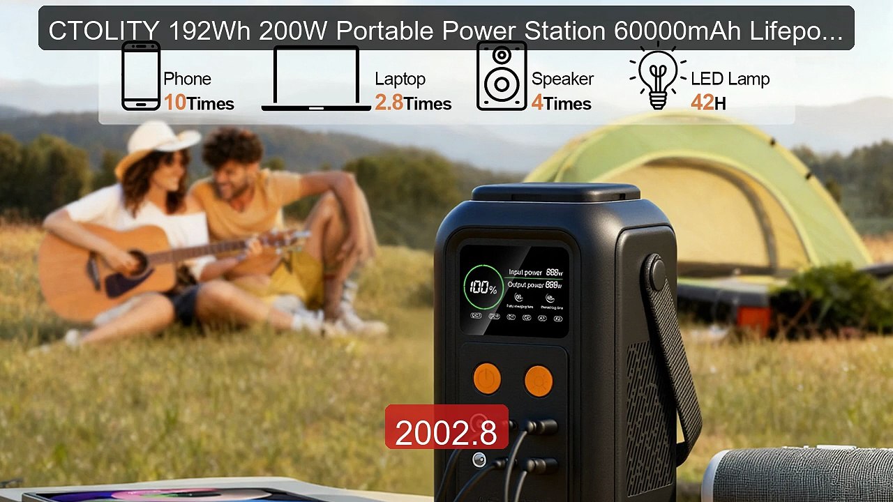CTOLITY 192Wh 200W Portable Power Station 60000mAh Lifepo4 Battery ... -- Top Rated 2026 | Buy Now!