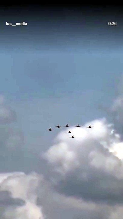Emirati jets during UK Airshow