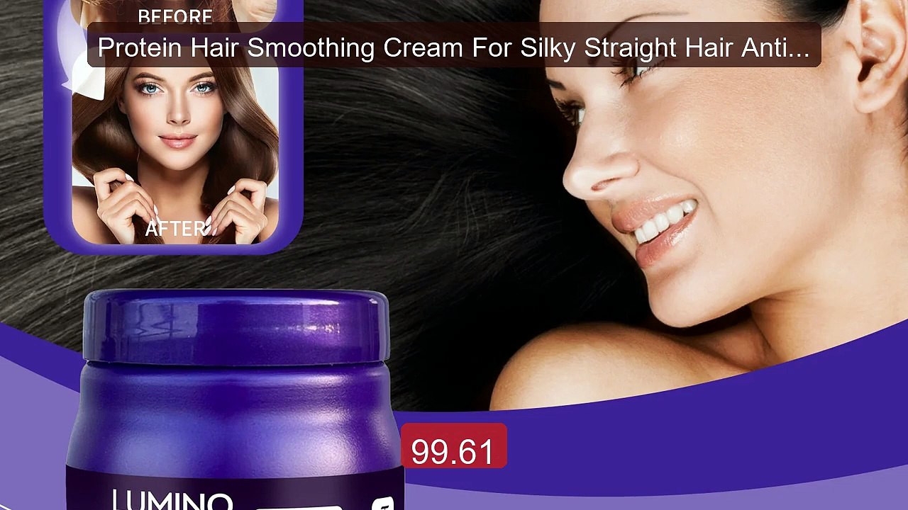 Protein Hair Smoothing Cream For Silky Straight Hair Anti-Friz... -- Best Buy 2026 | Great Quality!