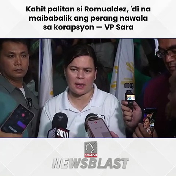 Kahit palitan si Romualdez hindi na maibabalik ang perang nawala sa korasyon - VP Sara [Full Movie]