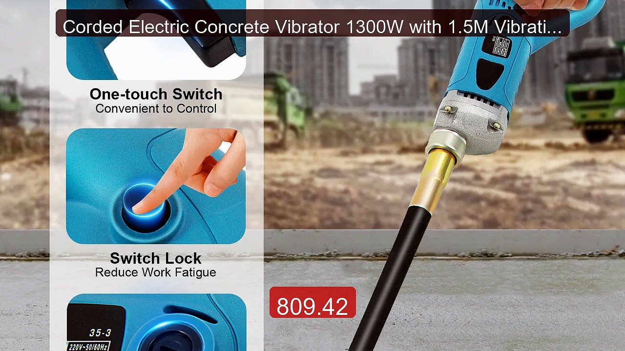 Corded Electric Concrete Vibrator 1300W with 1.5M Vibrating Ro... -- Hot Deal 2026 | Limited Offer!